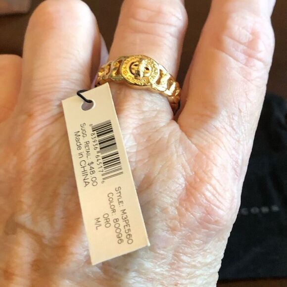 MARC by MARC JACOBS - NWT “Katie” Turnlock Chain Fashion Ring. Sz S-M (5-6) - Picture 14 of 16
